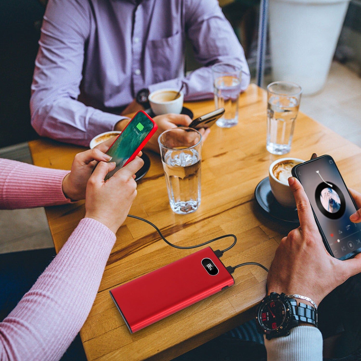 BowLift | 20000mAh Power Bank Portable Fast Charger with LED Display