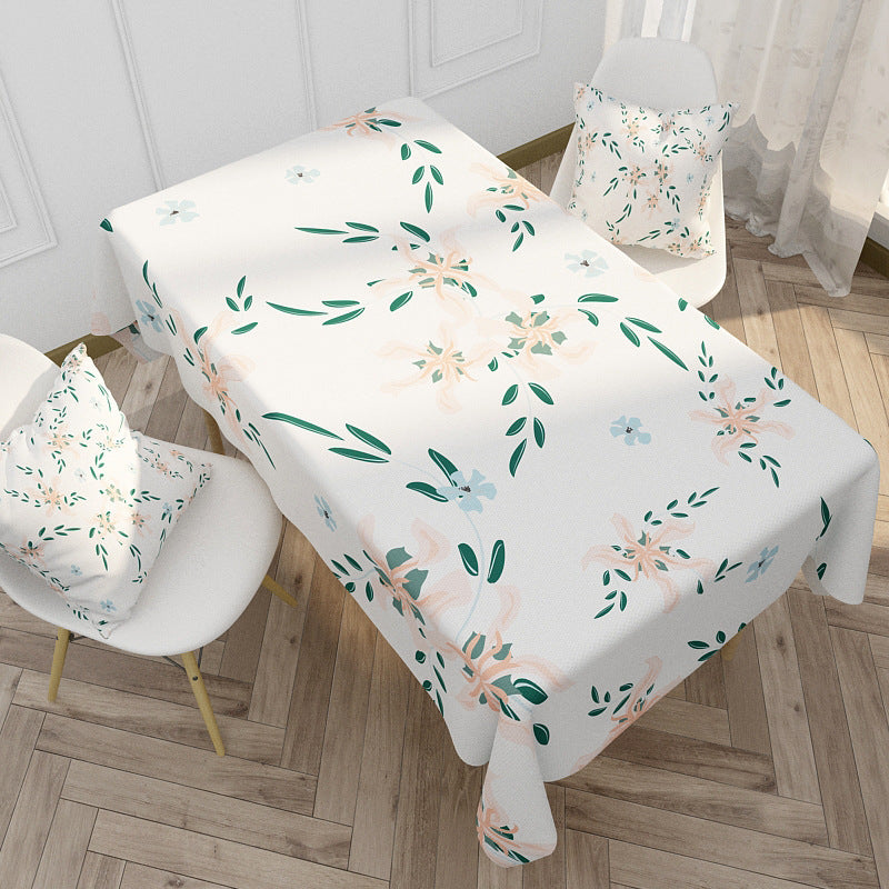 Printed Waterproof Polyester Tablecloth with Citrus Pattern