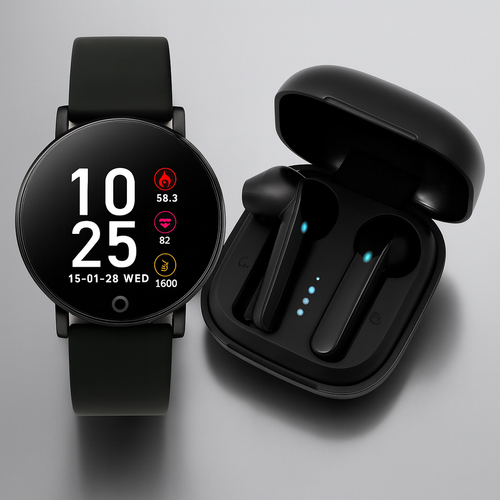 BowLift | Smartwatch Fitness Tracker Wireless Earbuds Set