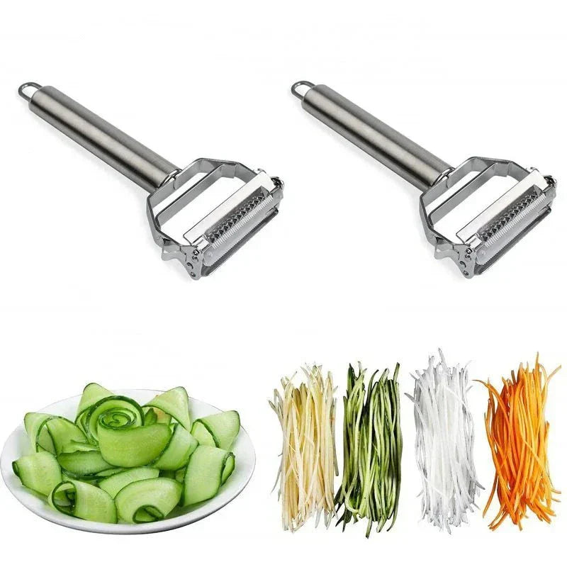 DuoSchaaf | Double Vegetable Peeler made of Stainless Steel with Julienne Function | Bowlift