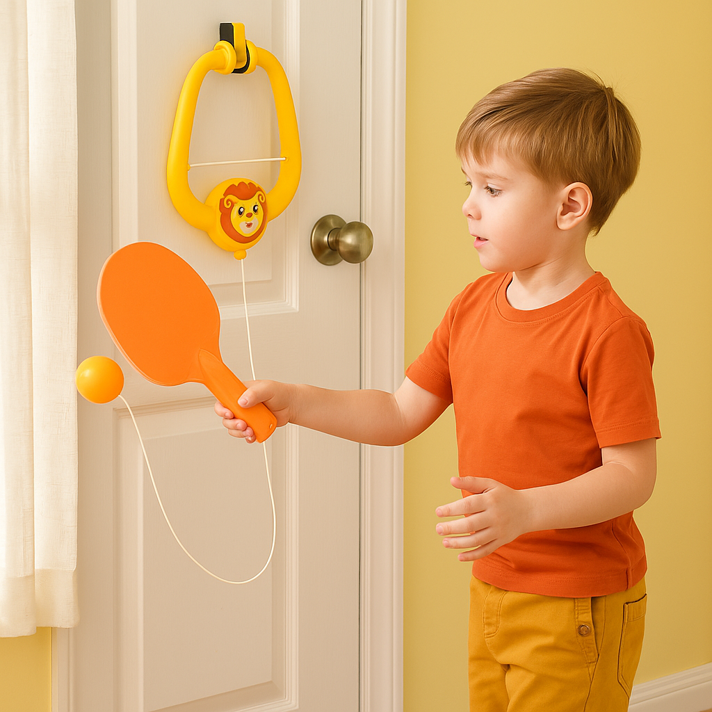 BowLift | Indoor Kids Doorway Paddle Ball Game