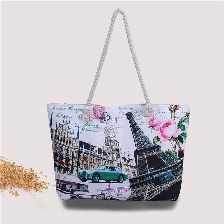 Beach bag in urban postcard design Bowlift