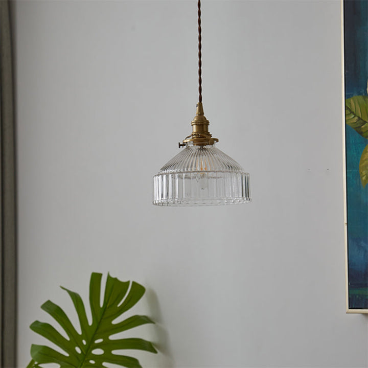 BowLift | LoftLuxe Pendant Light - Rustic Hanging Lamp with Frosted Glass