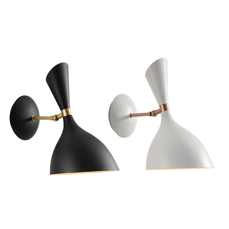BowLift | Simple 1-Light Wall-mounted Light Funnel Wall Light with Metal Shade for the Nightstand