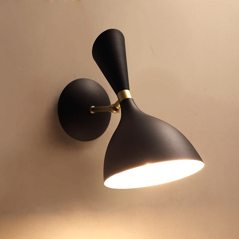 BowLift | Simple 1-Light Wall-mounted Light Funnel Wall Light with Metal Shade for the Nightstand