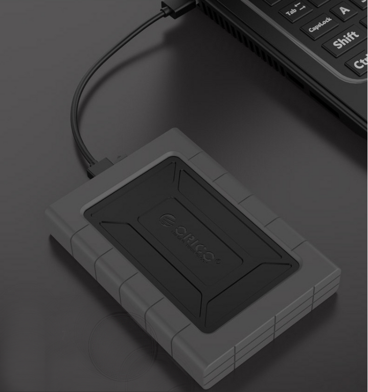 BowLift | Tool-Free 2.5" USB 3.0 External Hard Drive Case, Hard Drive Enclosure with 5Gbps High-Speed, for SSD HDD & Support UASP SATA III