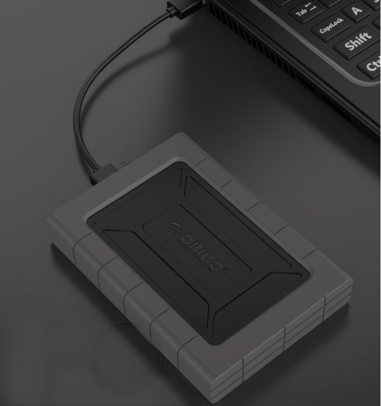 BowLift | Tool-Free 2.5" USB 3.0 External Hard Drive Case, Hard Drive Enclosure with 5Gbps High-Speed, for SSD HDD & Support UASP SATA III