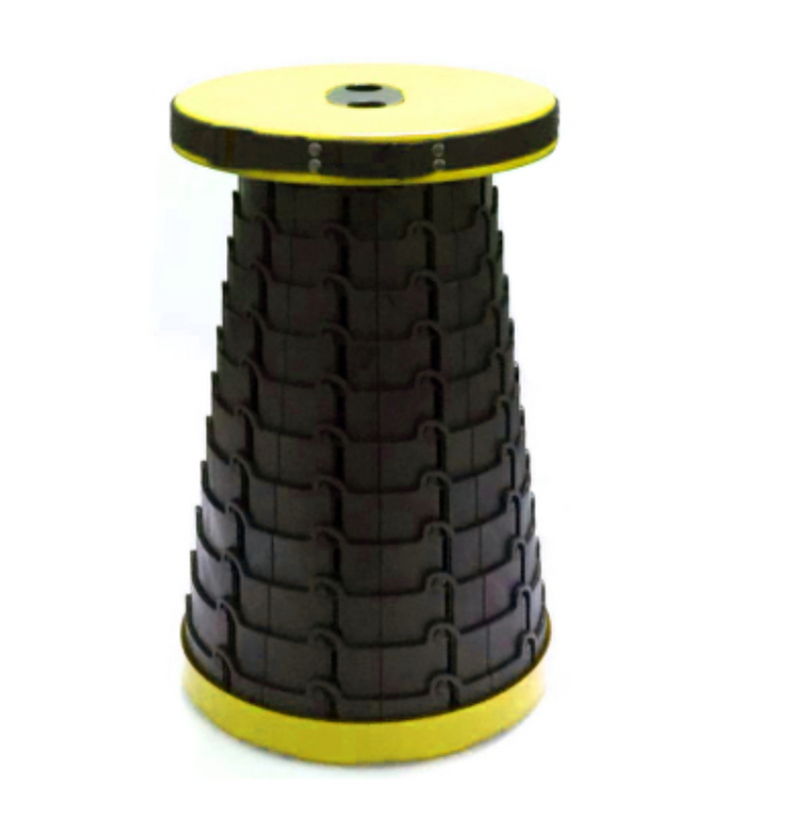 BowLift | Portable & Lightweight Retractable Folding Stool, with Max Load 150Kg & Twelve Levels, for Fishing, BBQ, Outdoors, Indoors, Kitchen & More
