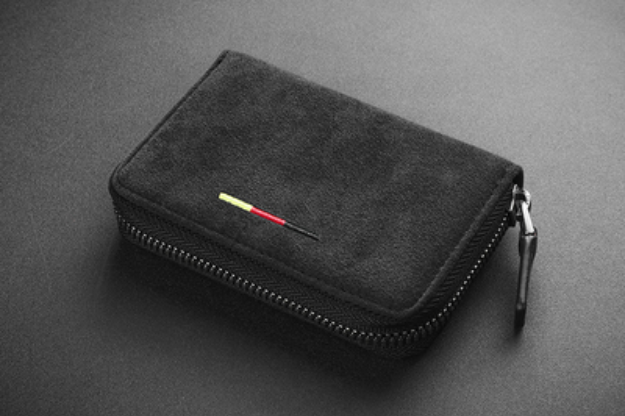 BowLift | Large Capacity Slim Woven Suede Card Holder, for Shopping, Travelling, Jogging or Working