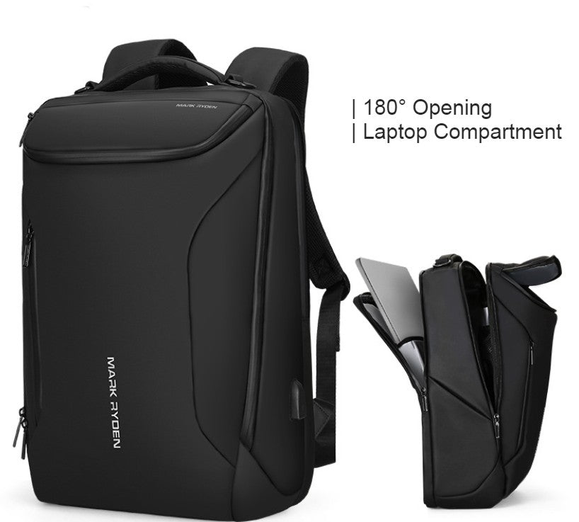 BowLift | Multifunctional 33L Large-capacity Backpack, with Streamlined Shape, Waterproof Design, 12 Types of Storage Compartments, 180¬∞Opening, Independent Computer Compartment, USB Charging Port