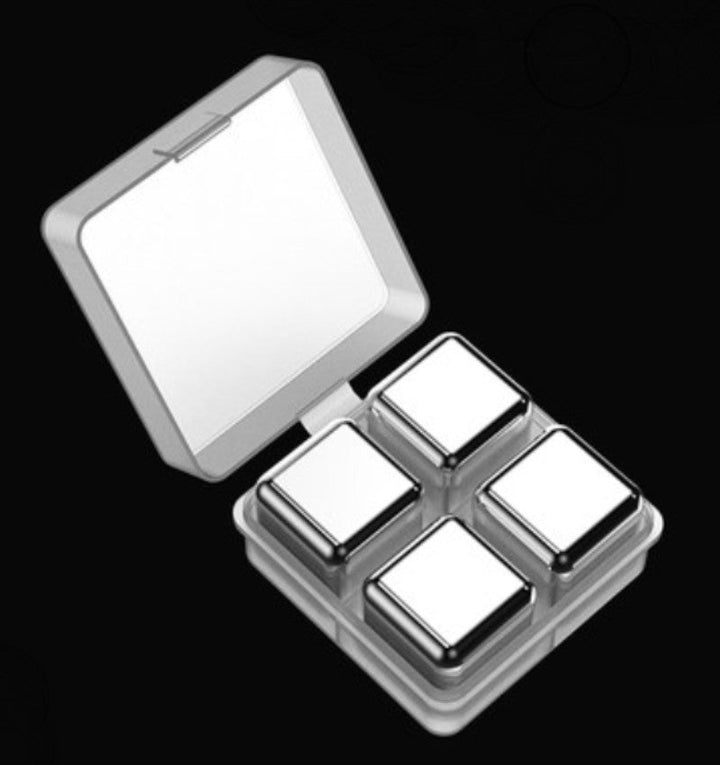 BowLift | Reusable 304 Stainless Steel Ice Cubes, with 3-minute Rapid Cooling and Portable Storage Box, without Diluting the Taste, for Drinks, Coffee, Wine and More