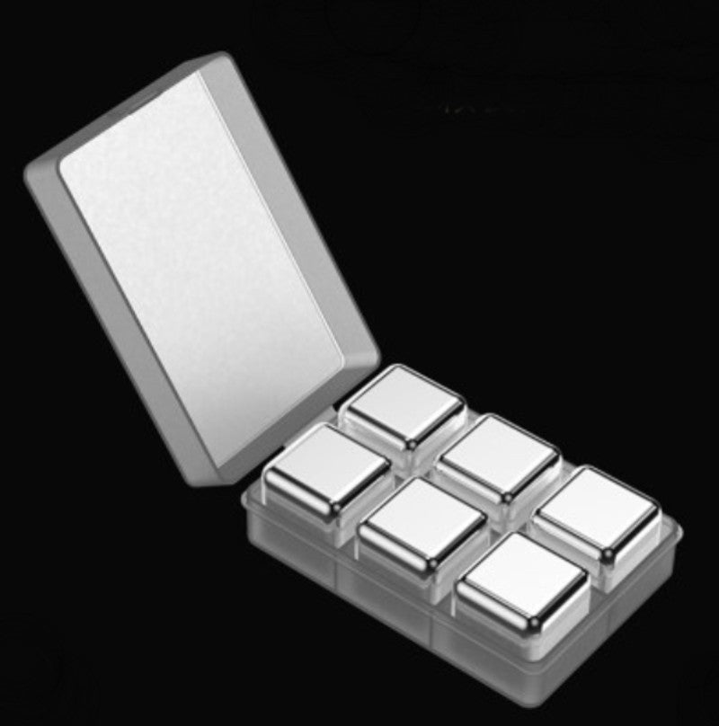 BowLift | Reusable 304 Stainless Steel Ice Cubes, with 3-minute Rapid Cooling and Portable Storage Box, without Diluting the Taste, for Drinks, Coffee, Wine and More