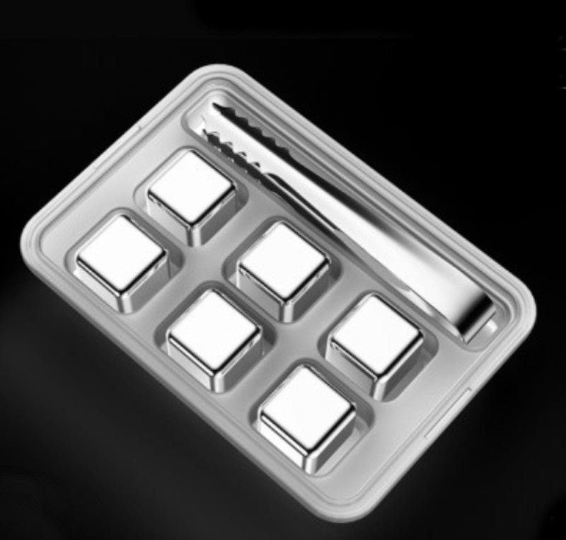 BowLift | Reusable 304 Stainless Steel Ice Cubes, with 3-minute Rapid Cooling and Portable Storage Box, without Diluting the Taste, for Drinks, Coffee, Wine and More
