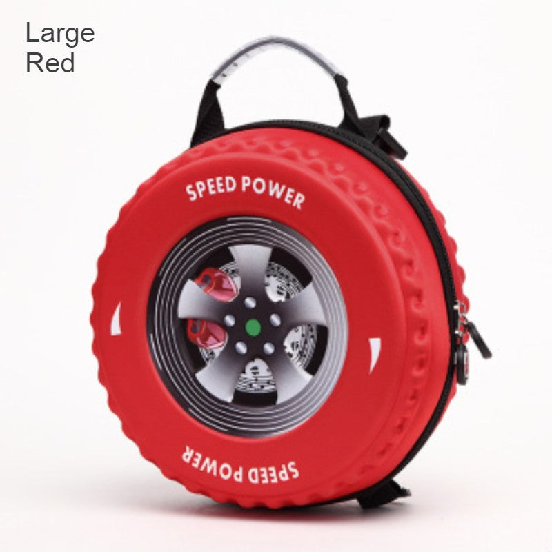BowLift | Cool 3D Racing Car Tire Backpack, for Preschool & Kindergarten, Boys & Girls