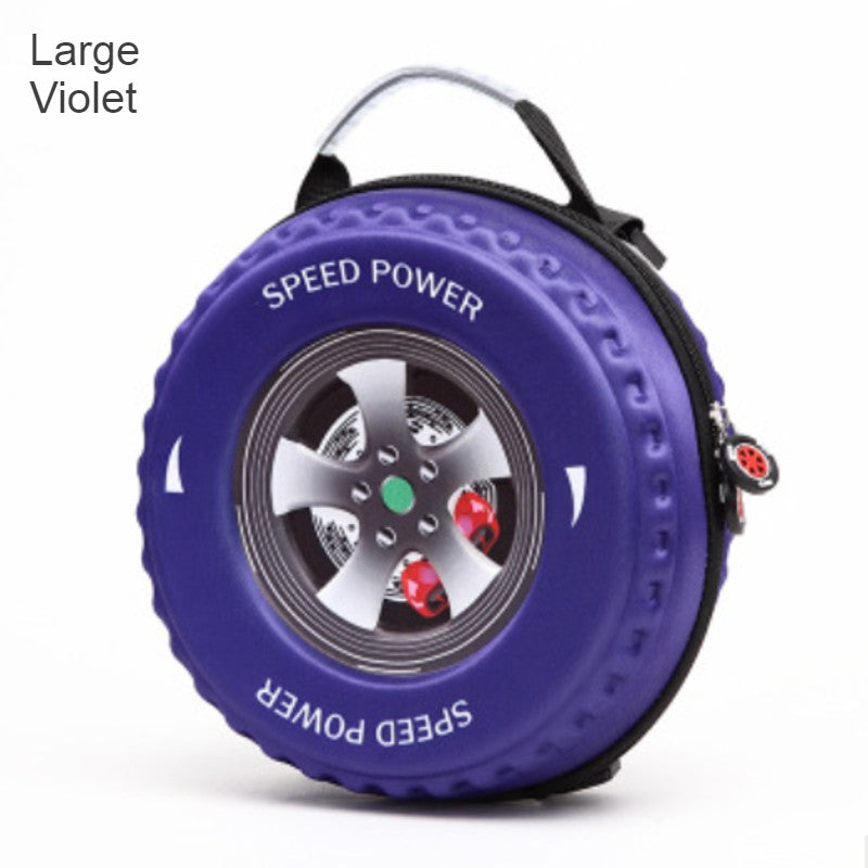 BowLift | Cool 3D Racing Car Tire Backpack, for Preschool & Kindergarten, Boys & Girls