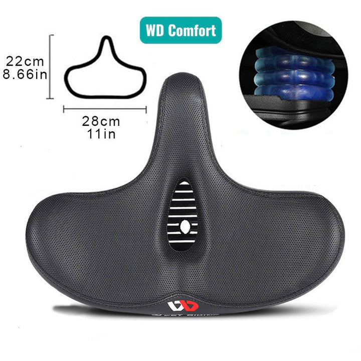 BowLift | RideEase - Extra Wide & Breathable Comfortable Bike Saddle, Ergonomic Bicycle Seat
