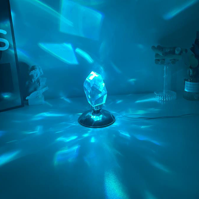 BowLift | LuxorLite Diamond Crystal LED Table Lamp | Luxurious Mood Light | 3 or 16 Color Change | Wireless Night Light