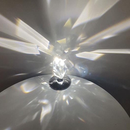 BowLift | LuxorLite Diamond Crystal LED Table Lamp | Luxurious Mood Light | 3 or 16 Color Change | Wireless Night Light