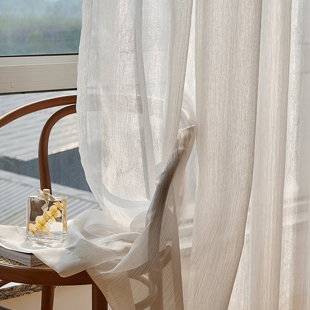 Transparent Linen Curtains, Light and Modern for Living Room | Bowlift