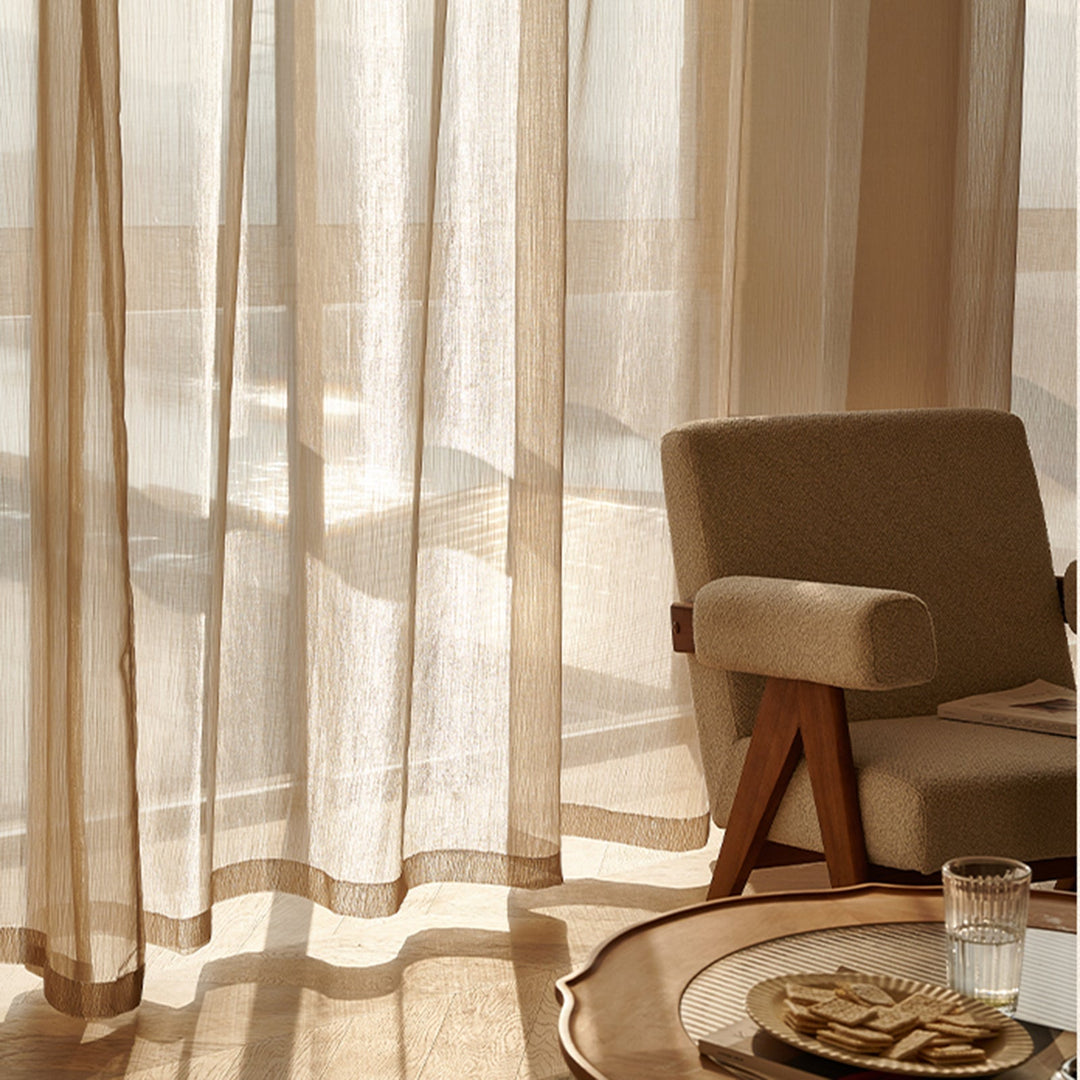 Transparent Linen Curtains, Light and Modern for Living Room | Bowlift