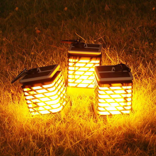 BowLift | Solar Flame Torch Light Square LED Garden Lawn Decorative Hanging Light