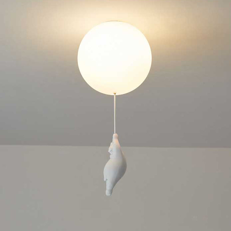 SkyDream Kids Ceiling Lamp with Bear and Balloon - Playful Design and Energy-Efficient LED Lighting | Bowlift