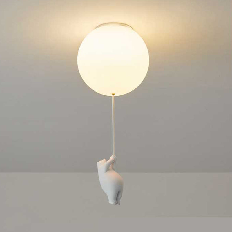 SkyDream Kids Ceiling Lamp with Bear and Balloon - Playful Design and Energy-Efficient LED Lighting | Bowlift