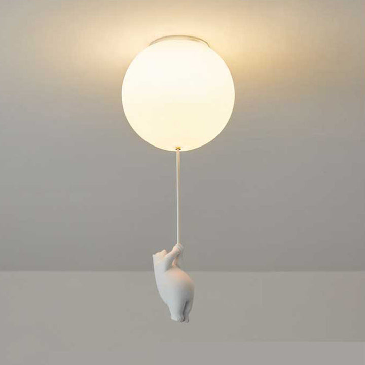 SkyDream Kids Ceiling Lamp with Bear and Balloon - Playful Design and Energy-Efficient LED Lighting | Bowlift
