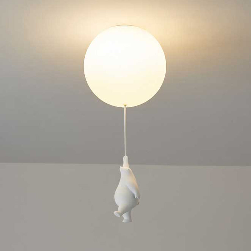 SkyDream Kids Ceiling Lamp with Bear and Balloon - Playful Design and Energy-Efficient LED Lighting | Bowlift