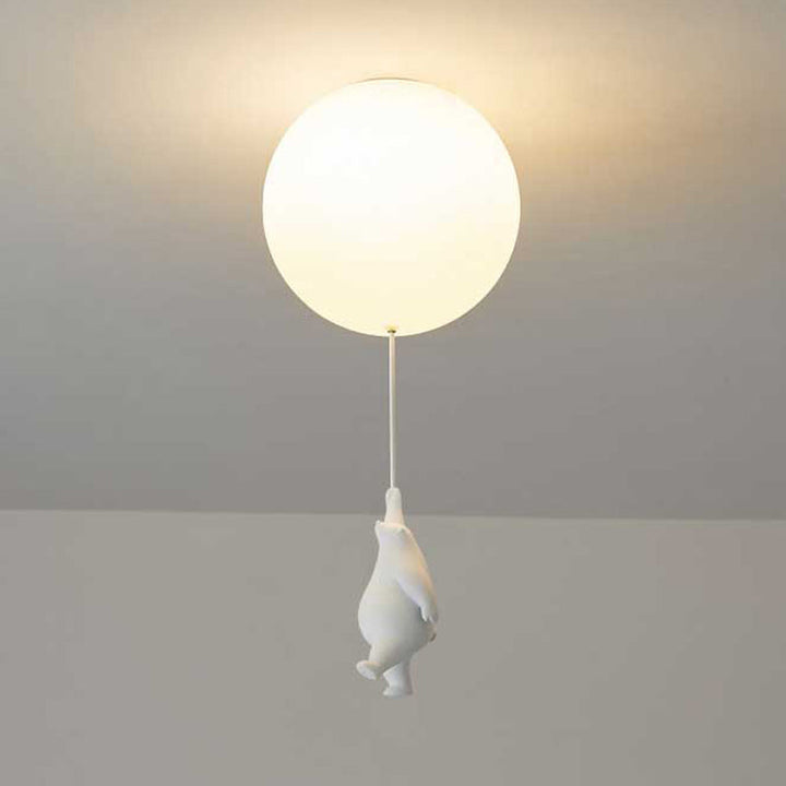 SkyDream Kids Ceiling Lamp with Bear and Balloon - Playful Design and Energy-Efficient LED Lighting | Bowlift