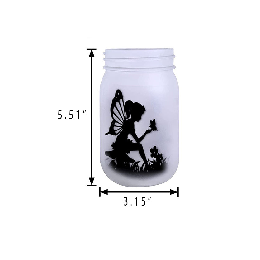 Solar Creative Fairy Frosted Glass Jar LED Outdoor Light | Bowlift