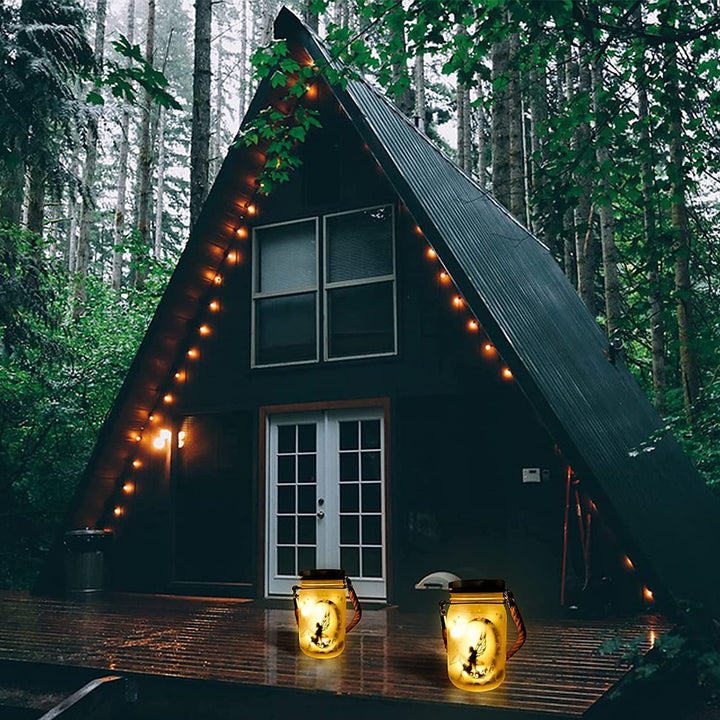 Solar Creative Fairy Frosted Glass Jar LED Outdoor Light | Bowlift