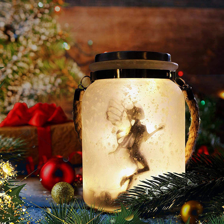 Solar Creative Fairy Frosted Glass Jar LED Outdoor Light | Bowlift