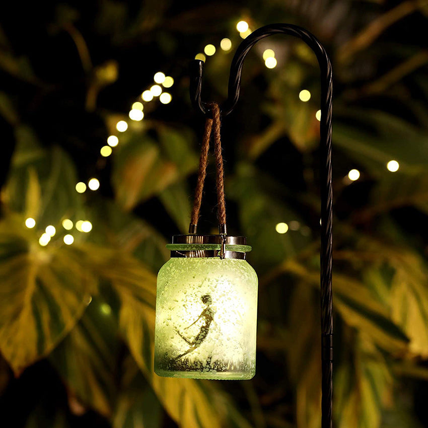 Solar Creative Fairy Frosted Glass Jar LED Outdoor Light | Bowlift