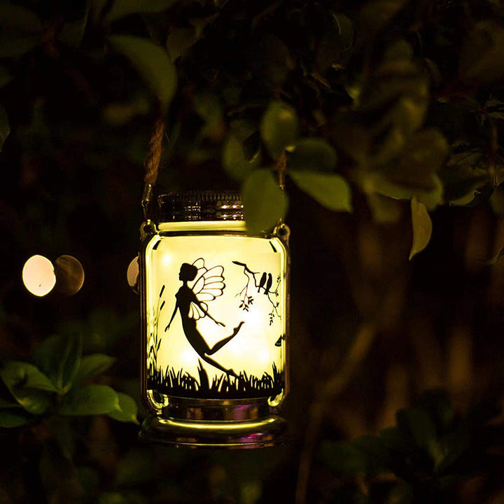 Solar Creative Fairy Frosted Glass Jar LED Outdoor Light | Bowlift