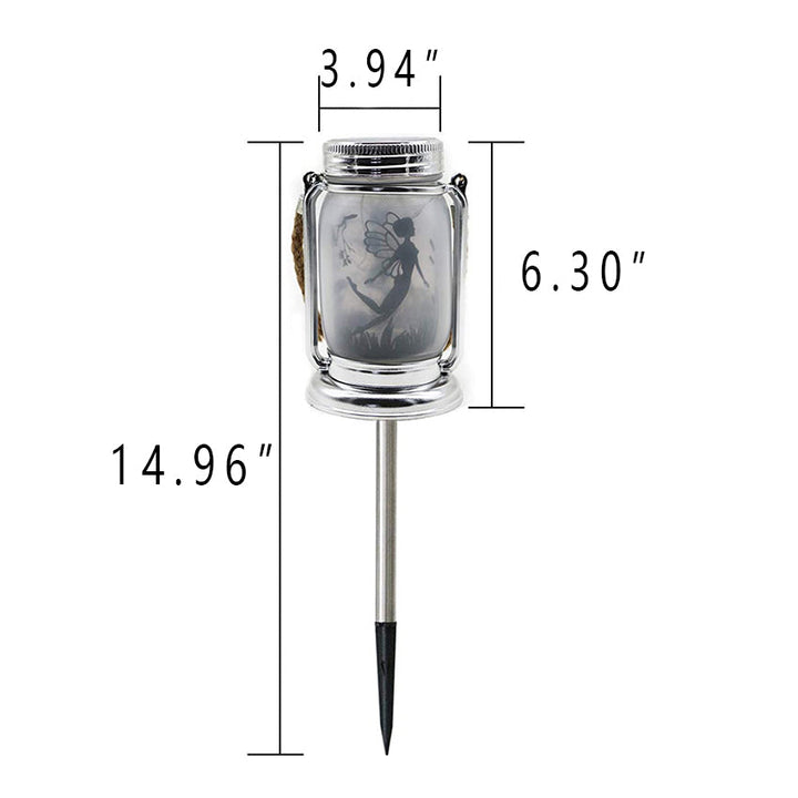Solar Creative Fairy Frosted Glass Jar LED Outdoor Light | Bowlift