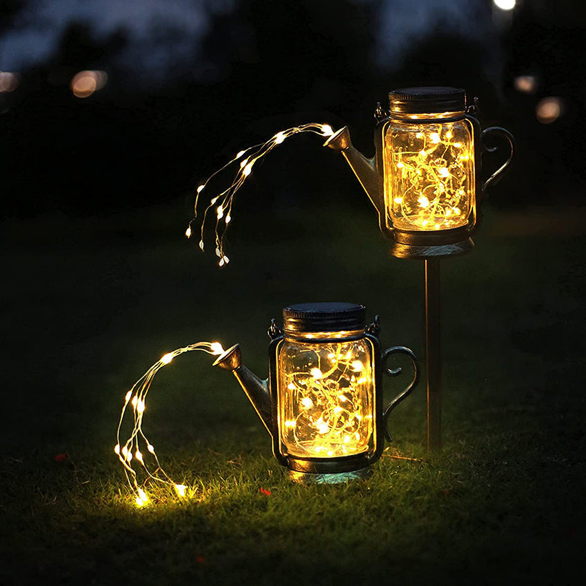 Solar Creative Fairy Frosted Glass Jar LED Outdoor Light | Bowlift