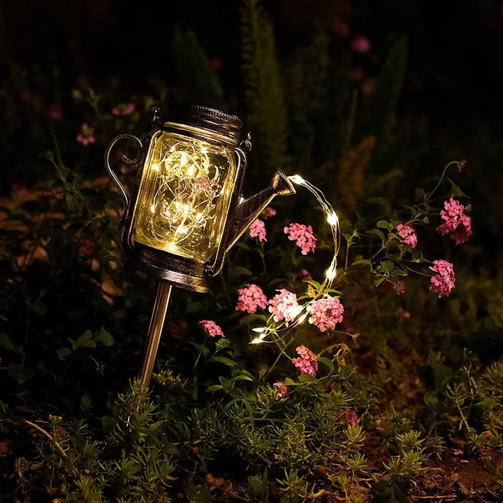 Solar Creative Fairy Frosted Glass Jar LED Outdoor Light | Bowlift