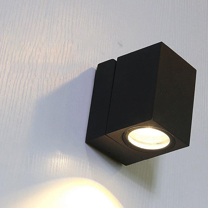 Modern Outdoor Waterproof Square Spotlight Adjustable Angle LED Garden Wall Sconce Lamp | Bowlift