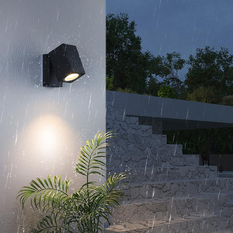 Modern Outdoor Waterproof Square Spotlight Adjustable Angle LED Garden Wall Sconce Lamp | Bowlift