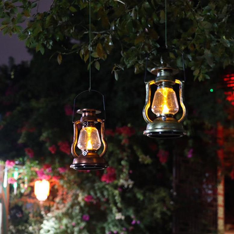 Solar Retro Kerosene Lamp Horse Lamp LED Outdoor Garden Patio Decoration Portable Flame Candle Light | Bowlift