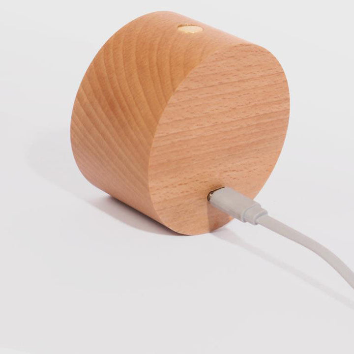 BowLift | Simple wood USB rechargeable touch magnet LED night light wall sconce lamp