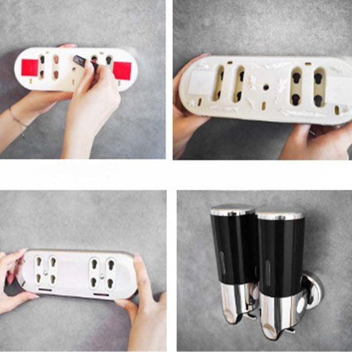 BowLift | Soap holder & dispenser Wall mounted Stainless steel Bathroom Shower soap dispenser pump