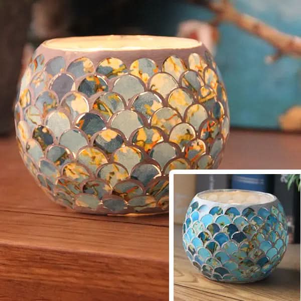 BowLift | Mosaic Glass Candle Holder for Home Decor