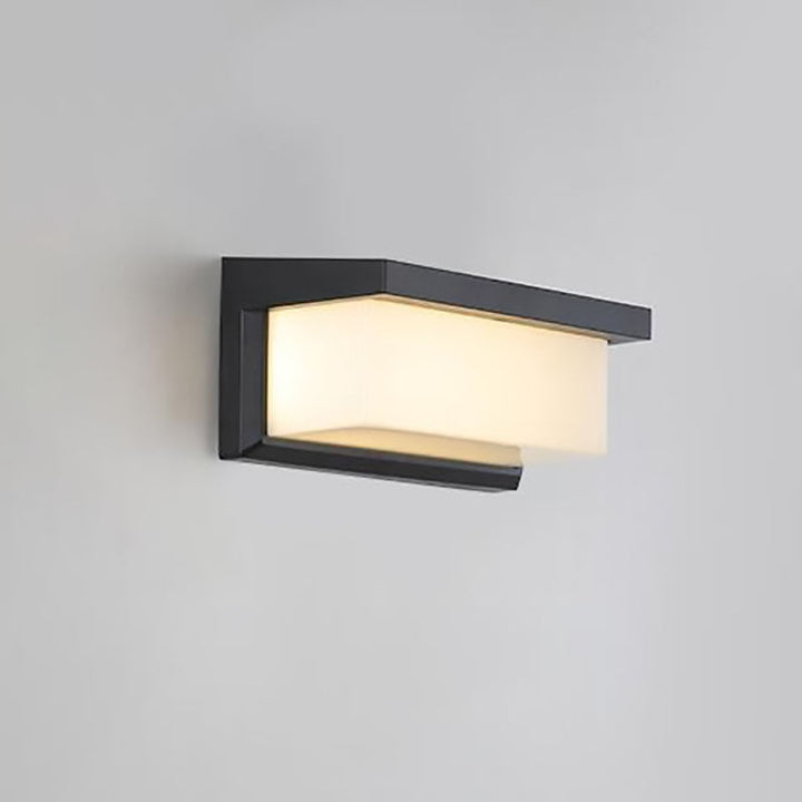 Modern Minimalist Solar Rectangle PC LED Outdoor Wall Sconce Lamp For Outdoor Patio | Bowlift