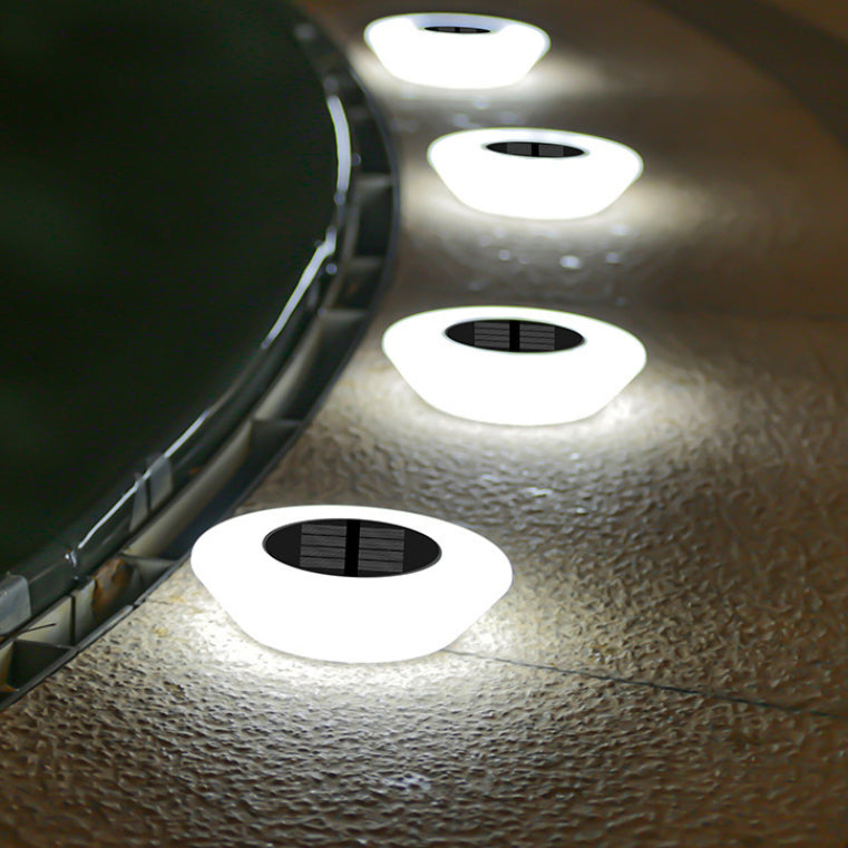 Modern Simplicity Solar Waterproof PP PS Round Conic LED Landscape Lighting Outdoor Light For Garden | Bowlift