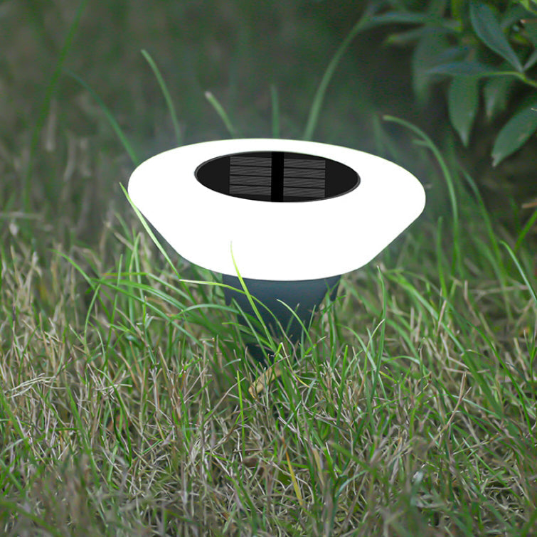 Modern Simplicity Solar Waterproof PP PS Round Conic LED Landscape Lighting Outdoor Light For Garden | Bowlift