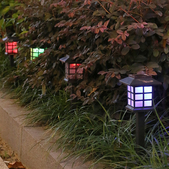 Traditional Rustic Waterproof Solar House ABS LED Outdoor Landscape Light For Garden | Bowlift