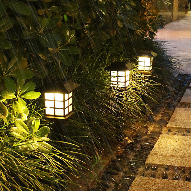 Traditional Rustic Waterproof Solar House ABS LED Outdoor Landscape Light For Garden | Bowlift