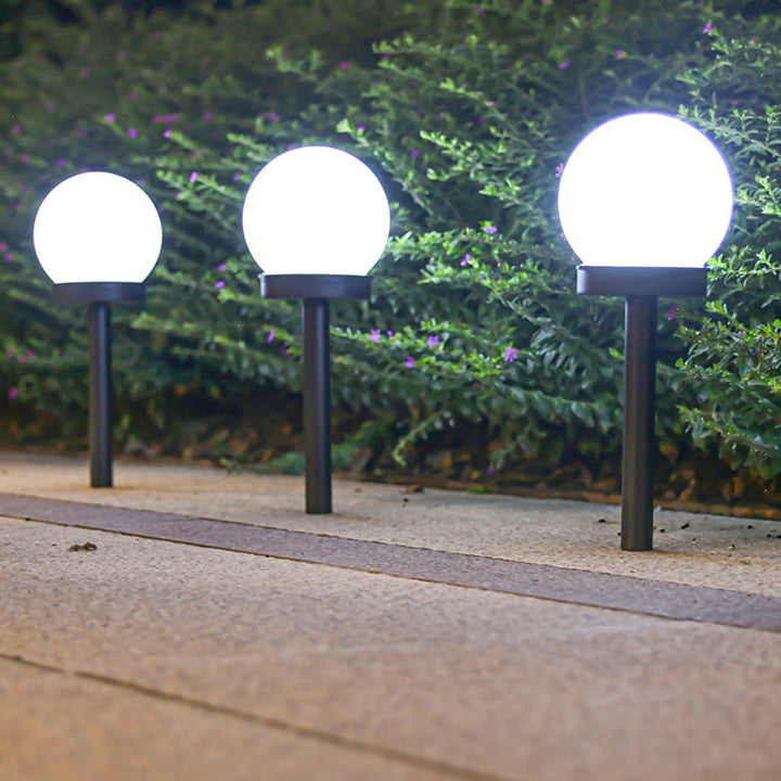 Modern Minimalist Waterproof Solar Globe ABS LED Landscape Light For Garden | Bowlift